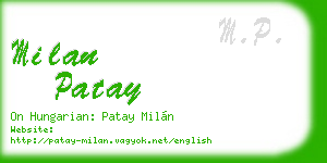 milan patay business card